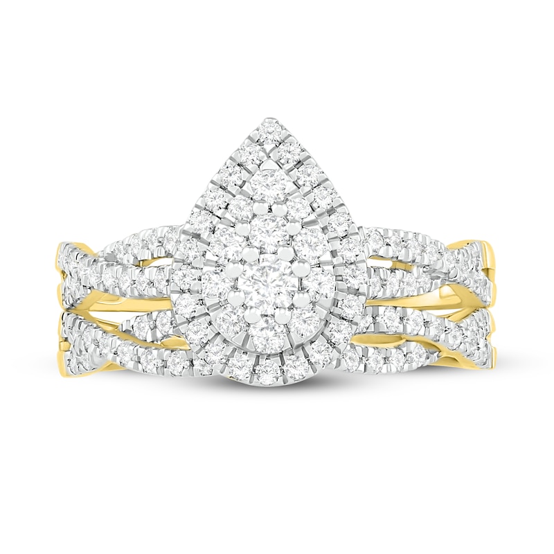 Main Image 2 of Diamond Bridal Set 3/4 ct tw Round 14K Yellow Gold