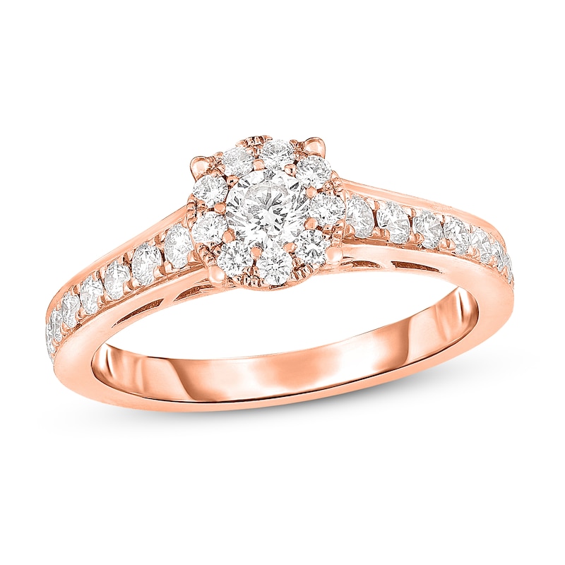 Main Image 1 of Diamond Ring 1/2 ct tw Round 14K Rose Gold