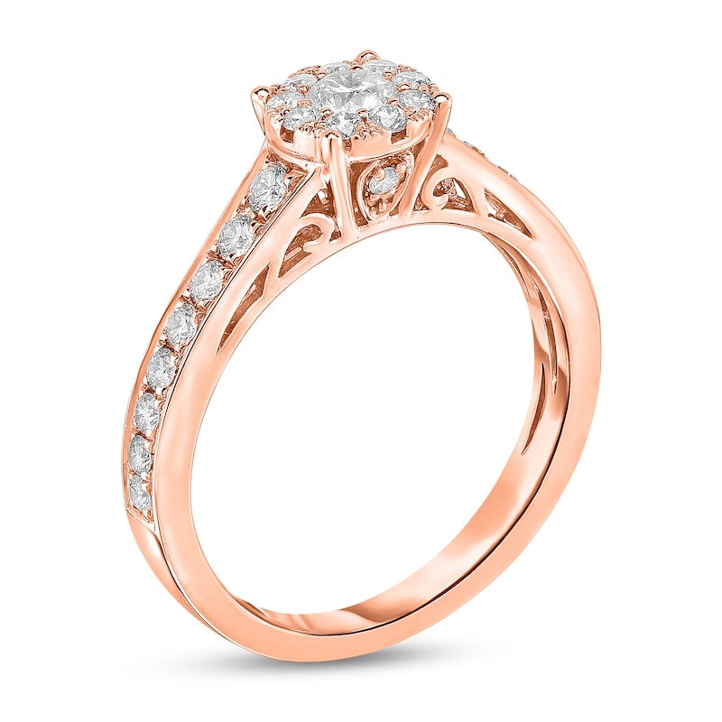 Main Image 2 of Diamond Ring 1/2 ct tw Round 14K Rose Gold