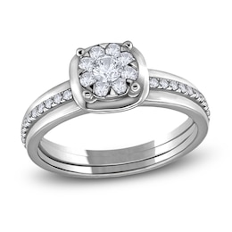 Diamond Engagement Ring 1/3 ct tw Round 14K White Gold