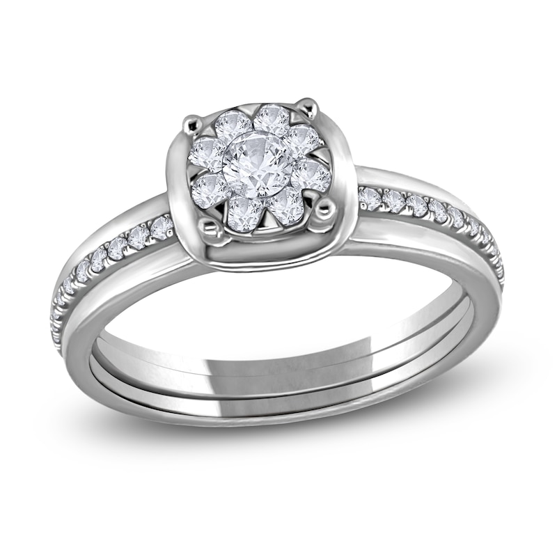 Main Image 1 of Diamond Engagement Ring 1/3 ct tw Round 14K White Gold