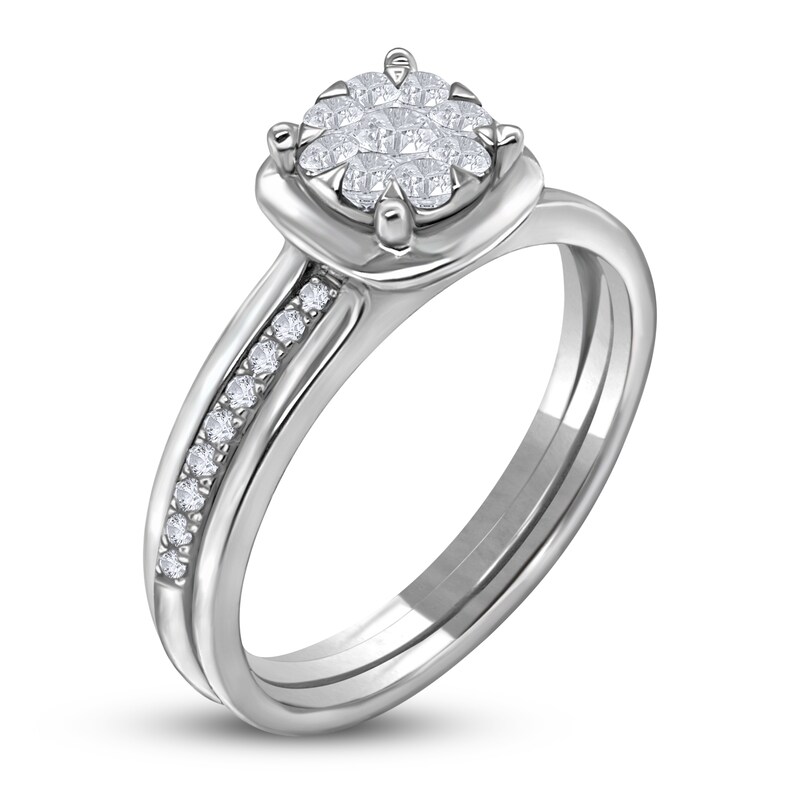 Main Image 2 of Diamond Engagement Ring 1/3 ct tw Round 14K White Gold