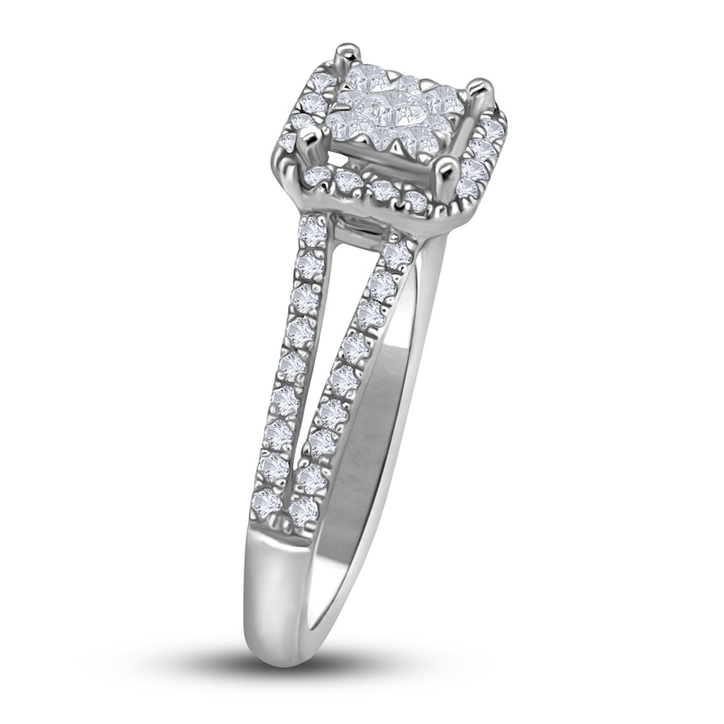 Main Image 2 of Diamond Engagement Ring 3/8 ct tw Round 14K White Gold