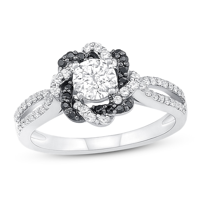 Main Image 1 of Diamond Engagement Ring 3/4 ct tw Round 14K White Gold