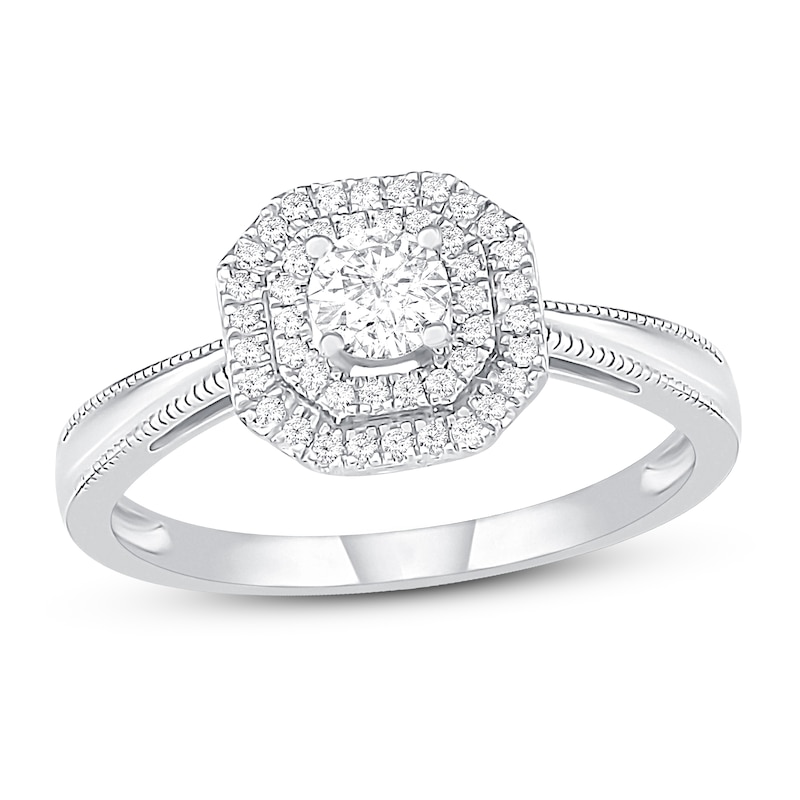 Main Image 1 of Diamond Engagement Ring 1/3 ct tw Round 14K White Gold