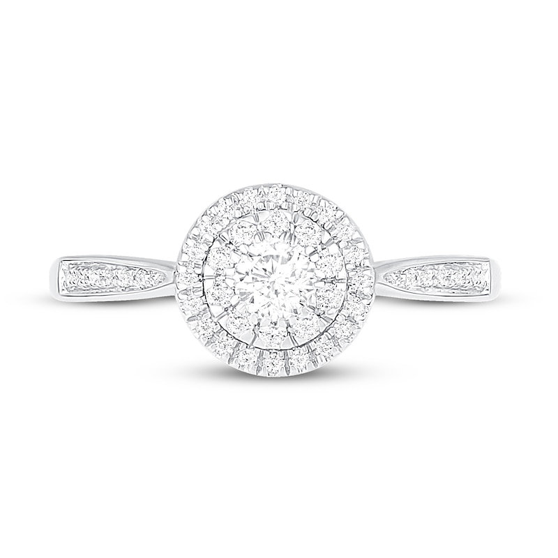 Main Image 2 of Diamond Engagement Ring 1/3 ct tw Round 14K White Gold