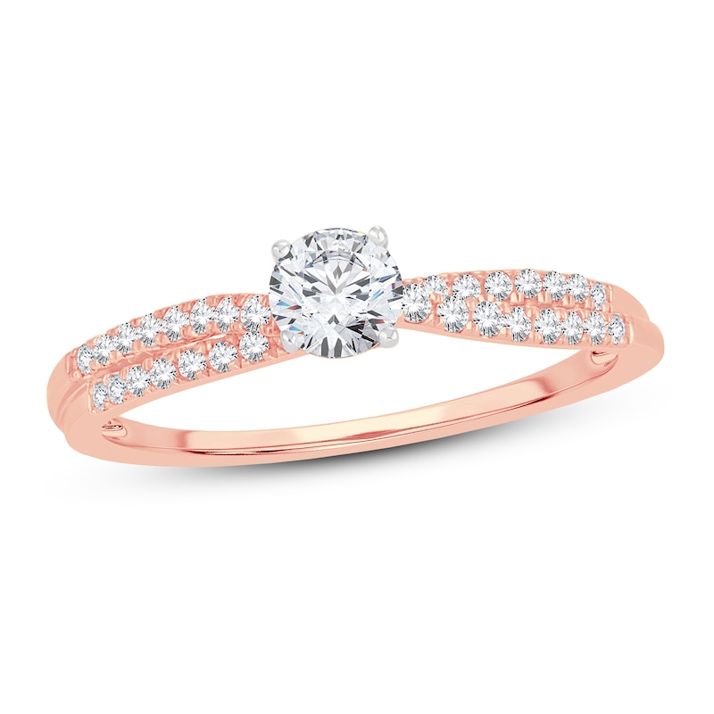 Main Image 1 of Diamond Engagement Ring 1/2 ct tw Round 14K Rose Gold