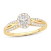 Thumbnail Image 1 of Diamond Engagement Ring 1/2 ct tw Round/Oval 14K Yellow Gold