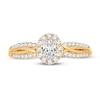 Thumbnail Image 3 of Diamond Engagement Ring 1/2 ct tw Round/Oval 14K Yellow Gold