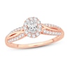 Thumbnail Image 1 of Diamond Engagement Ring 1/2 ct tw Round/Oval 14K Rose Gold