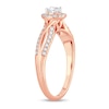 Thumbnail Image 2 of Diamond Engagement Ring 1/2 ct tw Round/Oval 14K Rose Gold