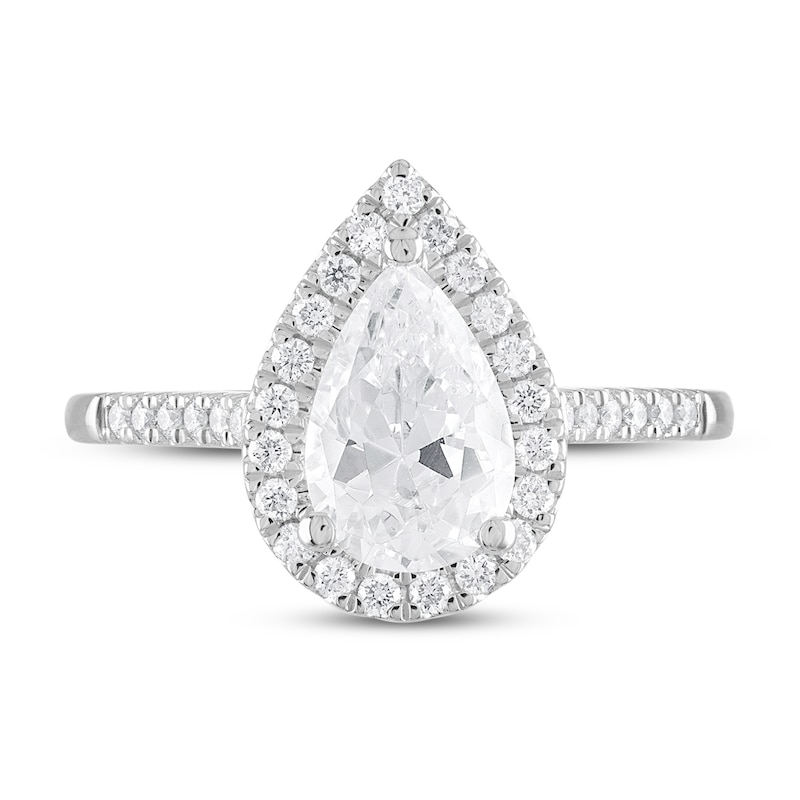 Main Image 3 of Diamond Engagement Ring 1-1/2 ct tw Pear-shaped 18K White Gold