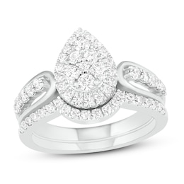 Diamond Bridal Set 7/8 ct tw Round 14K White Gold