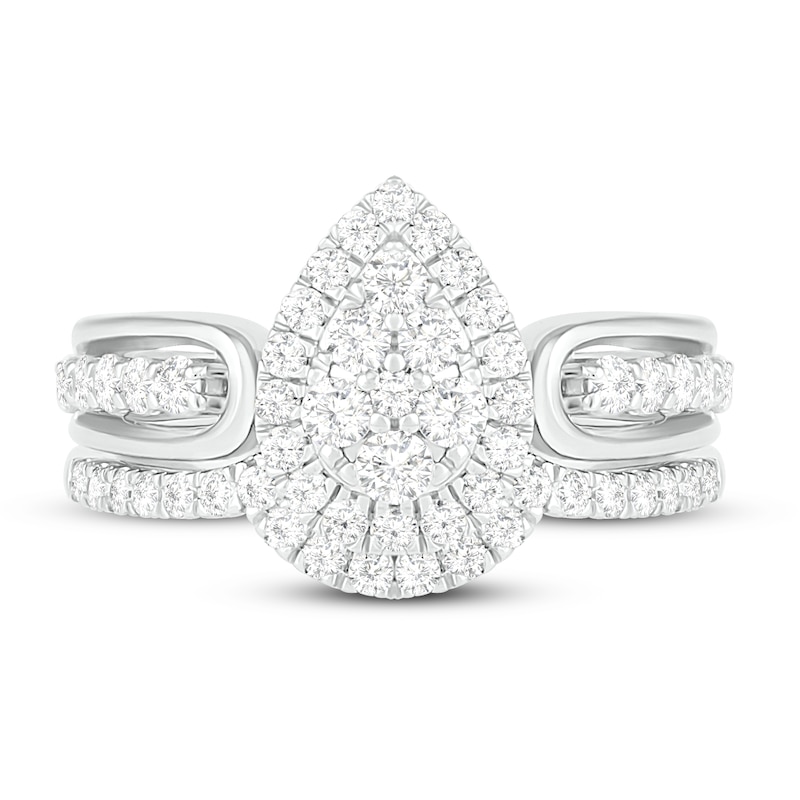 Main Image 2 of Diamond Bridal Set 7/8 ct tw Round 14K White Gold