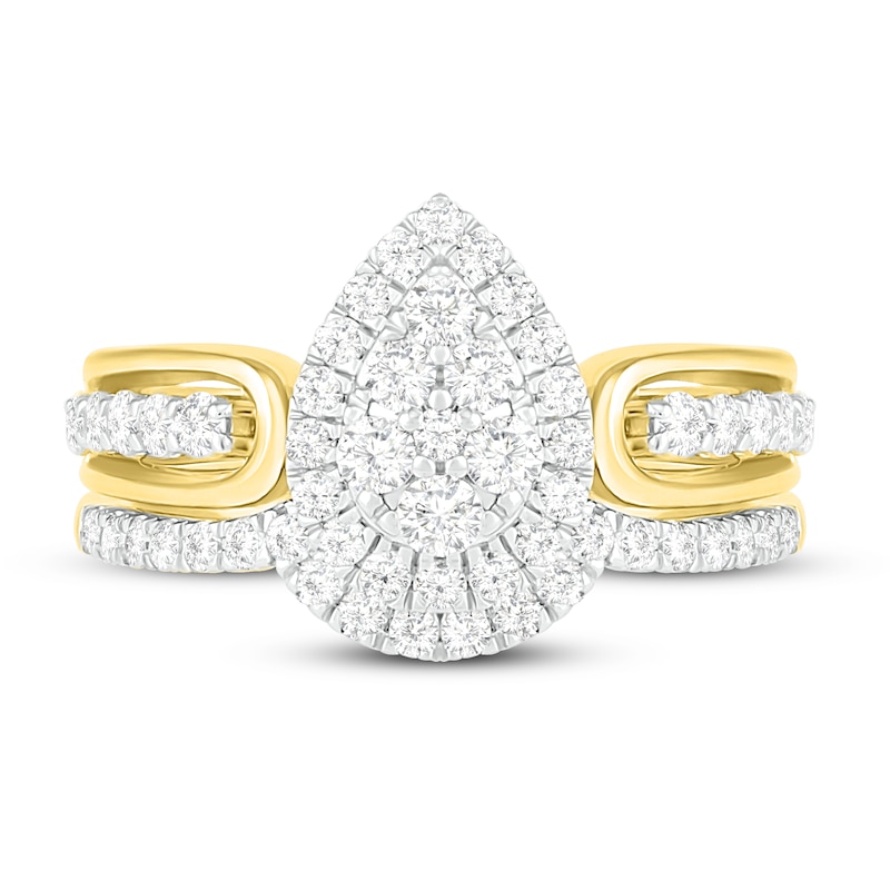 Main Image 2 of Diamond Bridal Set 7/8 ct tw Round 14K Yellow Gold