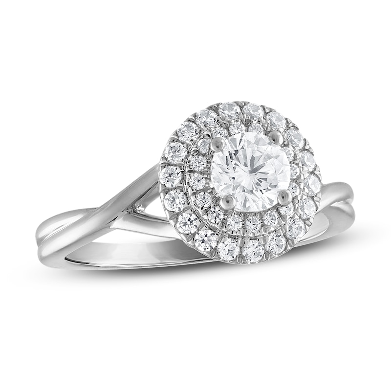 Main Image 1 of Diamond Engagement Ring 3/4 ct tw Round 14K White Gold