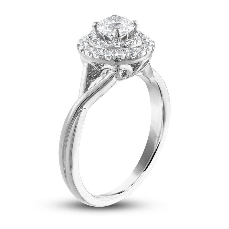 Main Image 2 of Diamond Engagement Ring 3/4 ct tw Round 14K White Gold