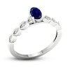 Thumbnail Image 1 of Natural Blue Sapphire Engagement Ring 1/15 ct tw Round 14K White Gold