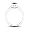 Thumbnail Image 2 of Diamond & Natural Blue Sapphire Engagement Ring 1/4 ct tw Emerald-cut 14K White Gold