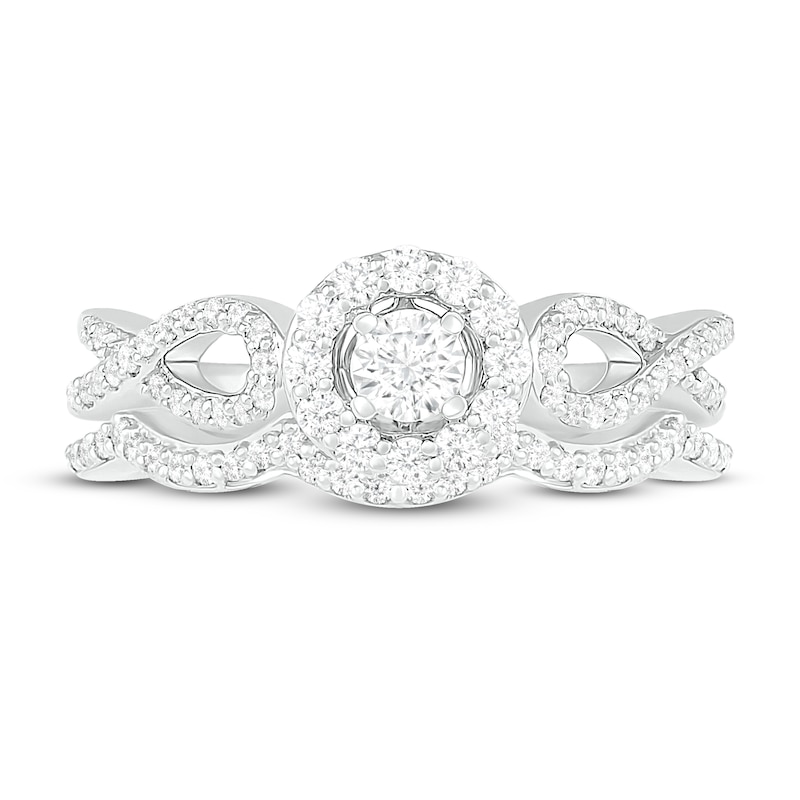 Main Image 2 of Diamond Bridal Set 1/2 ct tw Round 14K White Gold