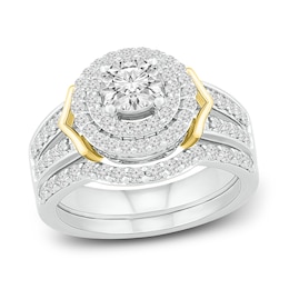 Diamond Bridal Set 1 ct tw Round 14K Two-Tone Gold