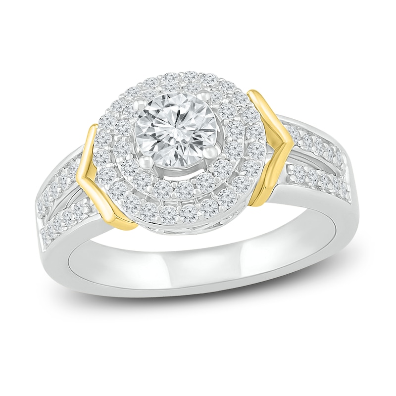 Main Image 2 of Diamond Bridal Set 1 ct tw Round 14K Two-Tone Gold