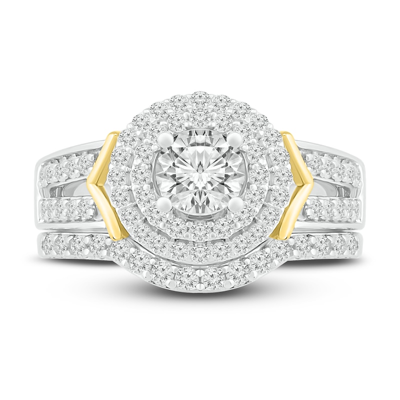 Main Image 4 of Diamond Bridal Set 1 ct tw Round 14K Two-Tone Gold