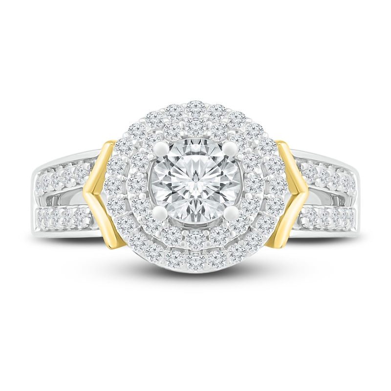 Main Image 5 of Diamond Bridal Set 1 ct tw Round 14K Two-Tone Gold