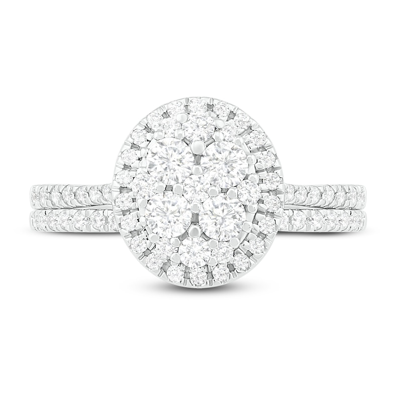 Main Image 2 of Diamond Bridal Set 7/8 ct tw Round 14K White Gold