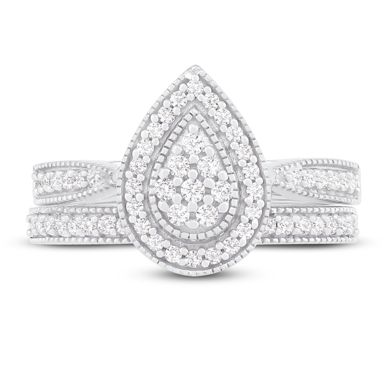 Main Image 2 of Diamond Bridal Set 1/3 ct tw Round 14K White Gold