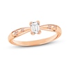 Thumbnail Image 1 of Diamond Engagement Ring 1/3 ct tw Round/Emerald 14K Rose Gold