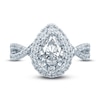 Thumbnail Image 3 of Pnina Tornai I Will Always Love You Diamond Engagement Ring 1-1/2 ct tw Pear-shaped/Marquise/Round 14K White Gold