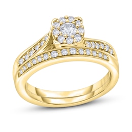 Diamond Bridal Set 1/3 ct tw Round 14K Yellow Gold