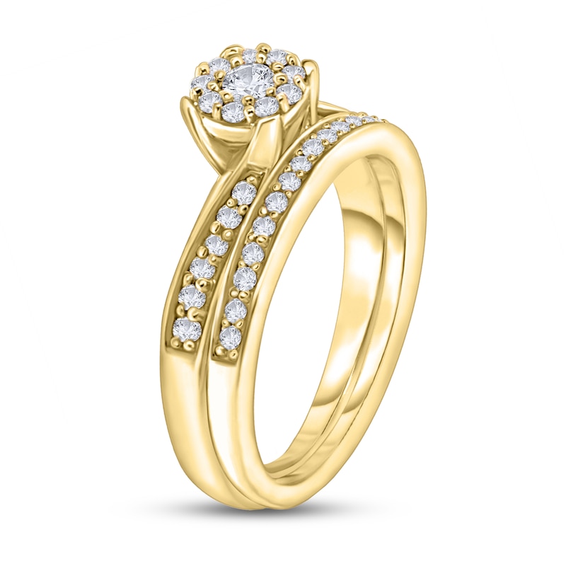 Main Image 3 of Diamond Bridal Set 1/3 ct tw Round 14K Yellow Gold