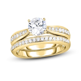 Diamond Bridal Set 5/8 ct tw Round 14K Yellow Gold