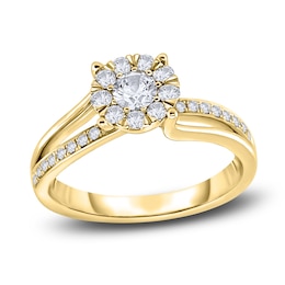 Diamond Engagement Ring 3/8 ct tw Round 14K Yellow Gold