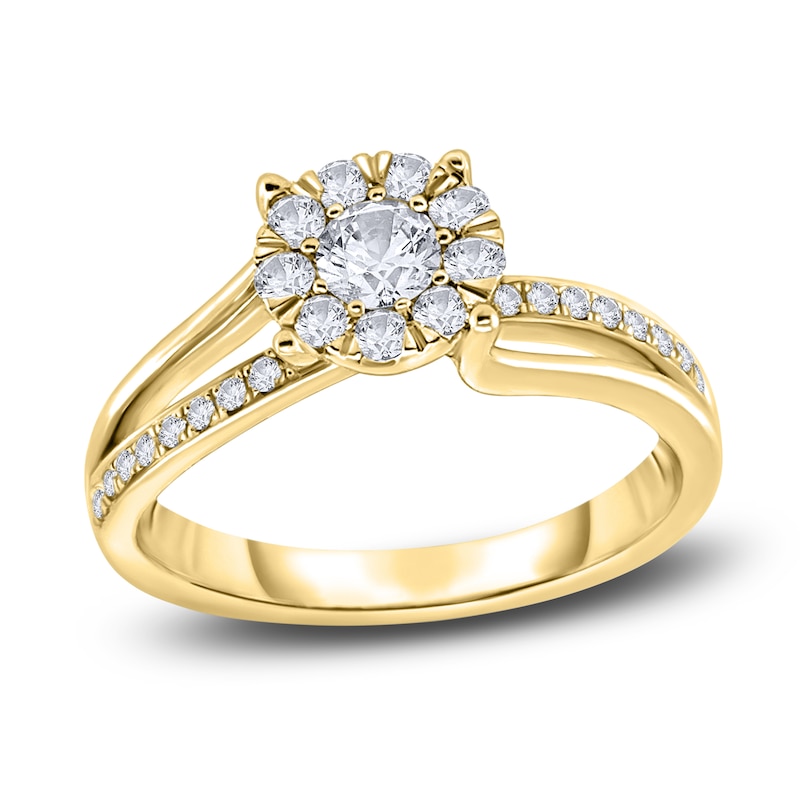 Main Image 1 of Diamond Engagement Ring 3/8 ct tw Round 14K Yellow Gold