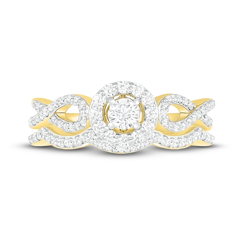 Main Image 2 of Diamond Bridal Set 1/2 ct tw Round 14K Yellow Gold