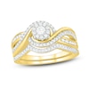 Thumbnail Image 1 of Diamond Bridal Set 1/2 ct tw Round 14K Yellow Gold