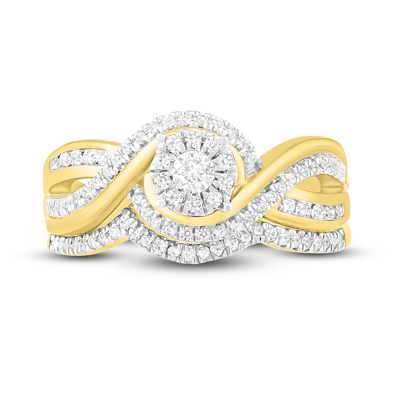 Main Image 2 of Diamond Bridal Set 1/2 ct tw Round 14K Yellow Gold