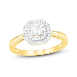 Diamond Engagement Ring 1/3 ct tw Round 14K Yellow Gold