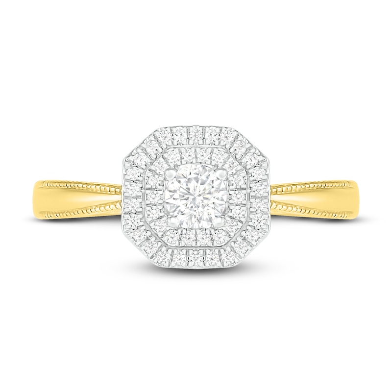 Main Image 2 of Diamond Engagement Ring 1/3 ct tw Round 14K Yellow Gold