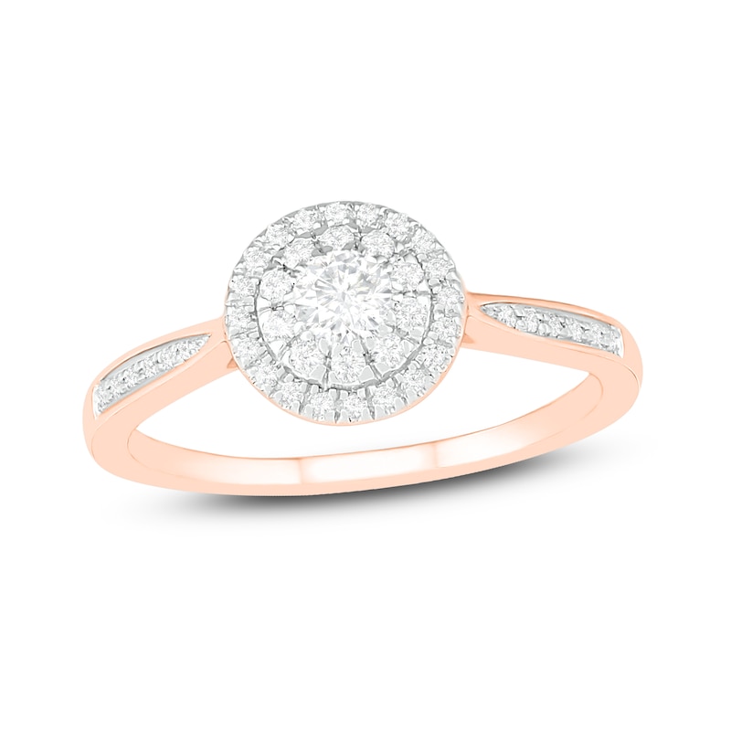 Main Image 1 of Diamond Engagement Ring 1/3 ct tw Round 14K Rose Gold