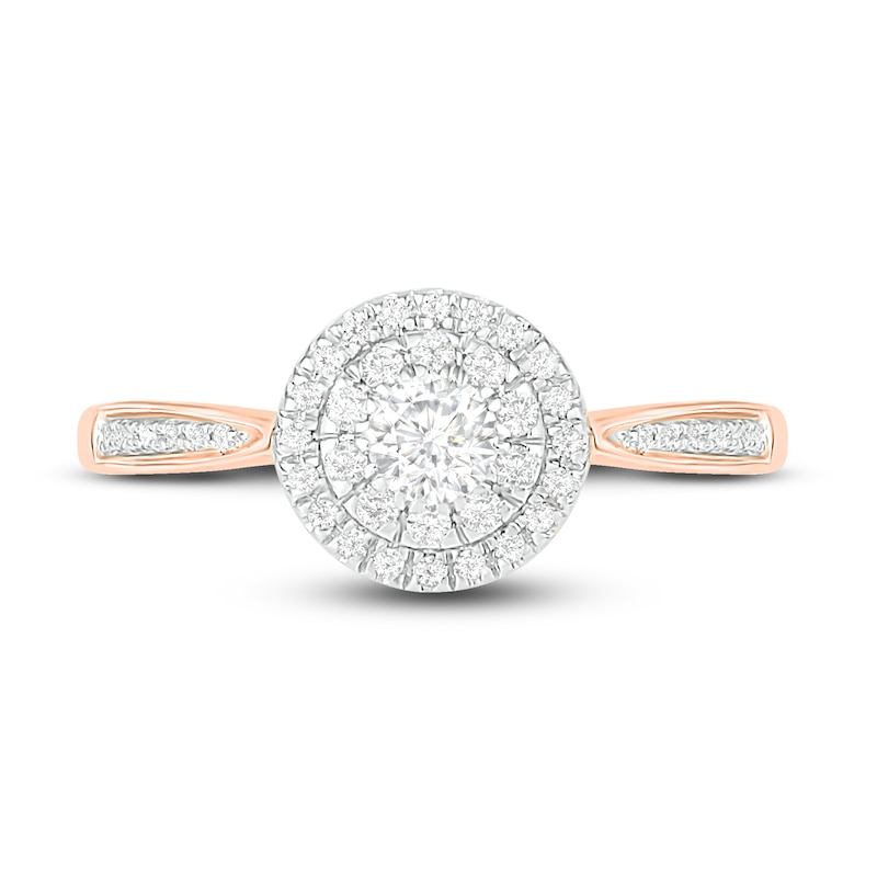 Main Image 2 of Diamond Engagement Ring 1/3 ct tw Round 14K Rose Gold