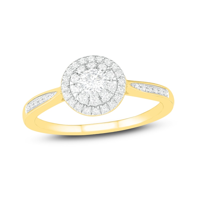 Main Image 1 of Diamond Engagement Ring 1/3 ct tw Round 14K Yellow Gold