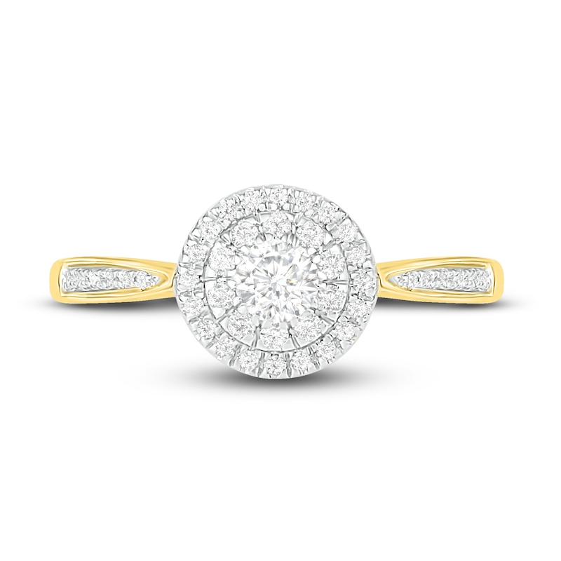 Main Image 2 of Diamond Engagement Ring 1/3 ct tw Round 14K Yellow Gold