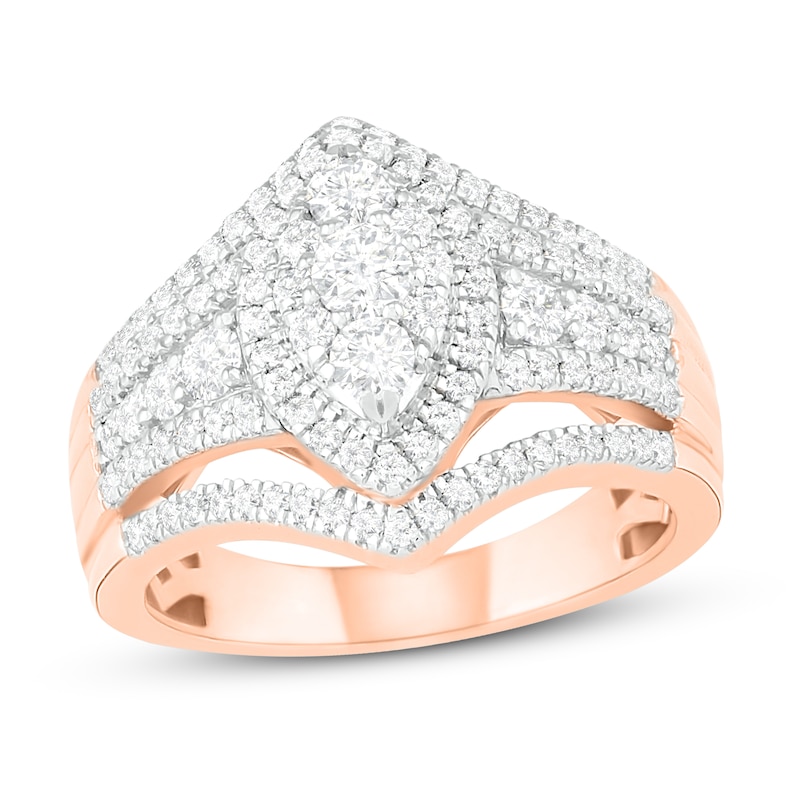 Main Image 1 of Diamond Engagement Ring 1 ct tw Round 14K Rose Gold