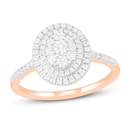 Diamond Engagement Ring 1/2 ct tw Round 14K Rose Gold