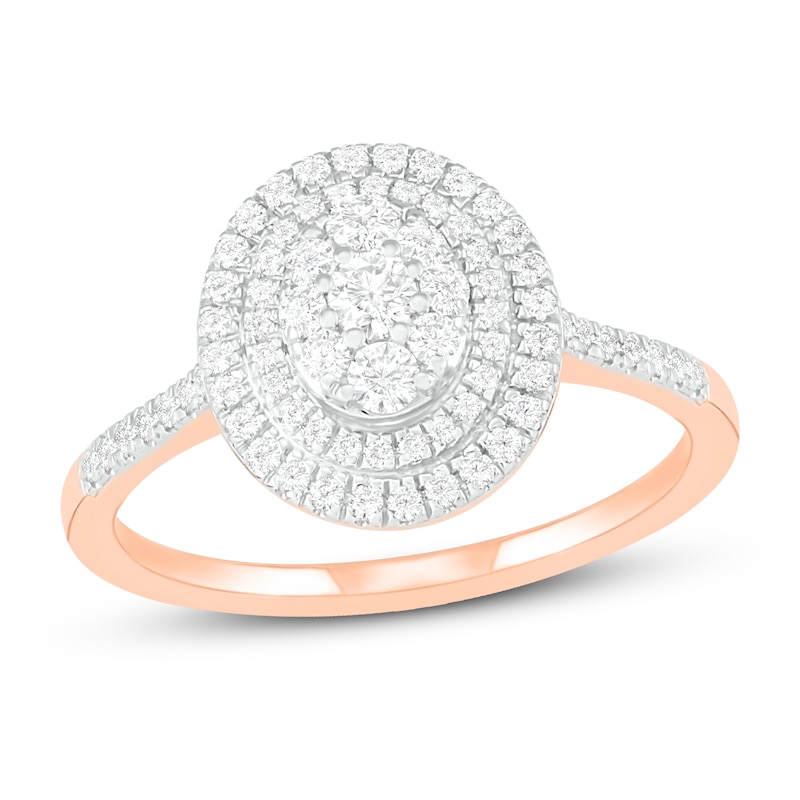 Main Image 1 of Diamond Engagement Ring 1/2 ct tw Round 14K Rose Gold