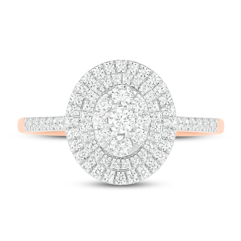 Main Image 2 of Diamond Engagement Ring 1/2 ct tw Round 14K Rose Gold